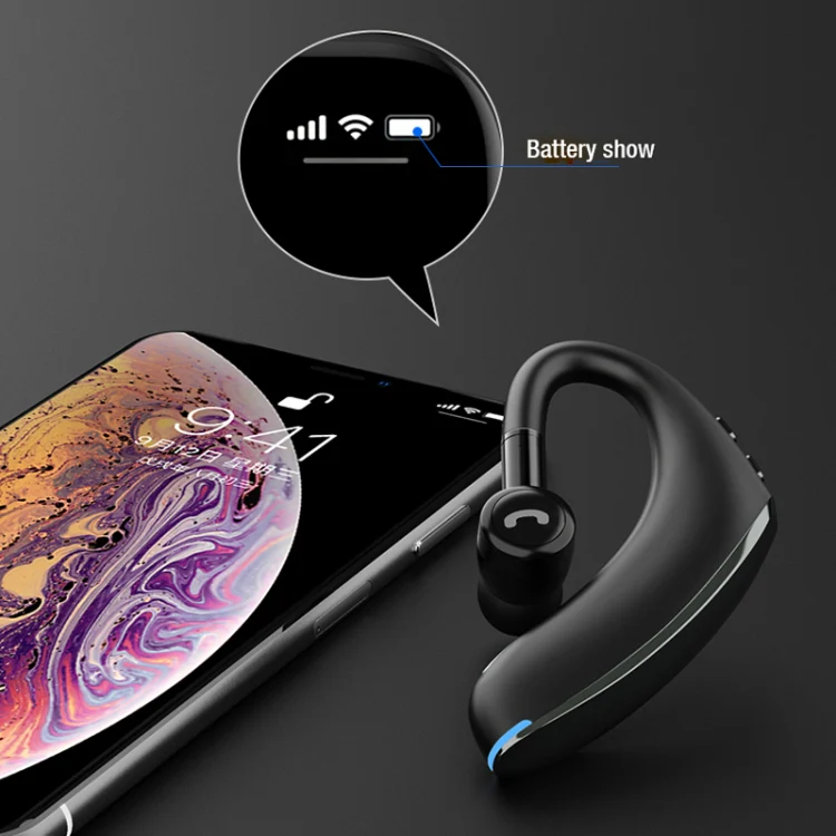 F900 Mini Earhook 180° Freely Rotating Wireless Bluetooth 5.0 Earphone Car Handsfree Call Headphone(Black Gray) - Image 5