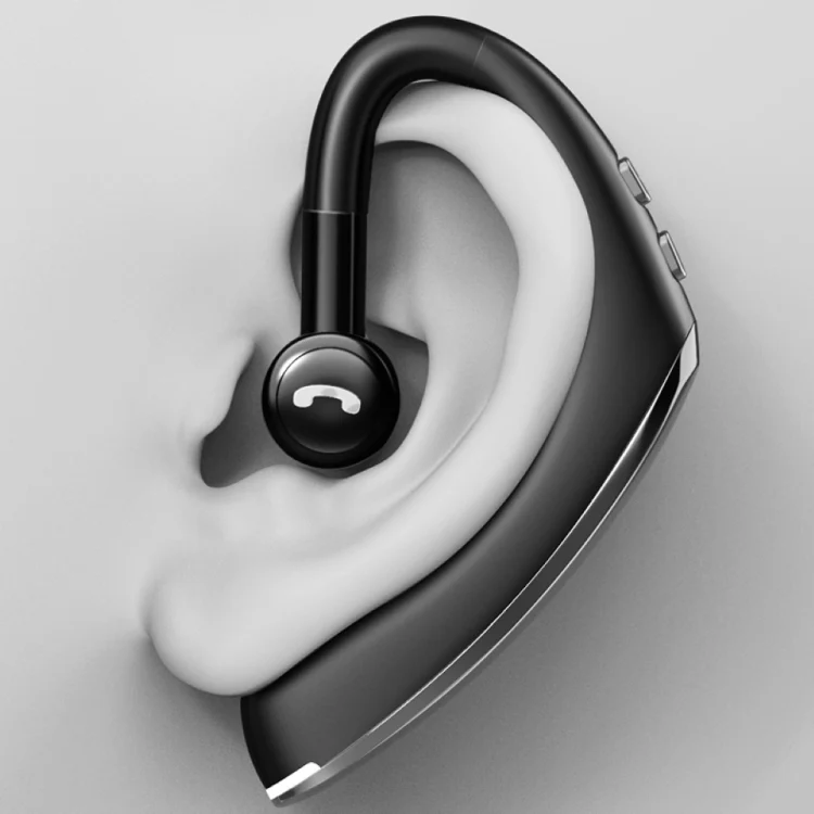 F900 Mini Earhook 180° Freely Rotating Wireless Bluetooth 5.0 Earphone Car Handsfree Call Headphone(Black Gray) - Image 9