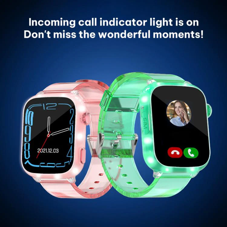 FA100 1.83-inch Screen 4G Network GPS Tracking Kids Smart Watch with Flashing Light(Black) - Image 7