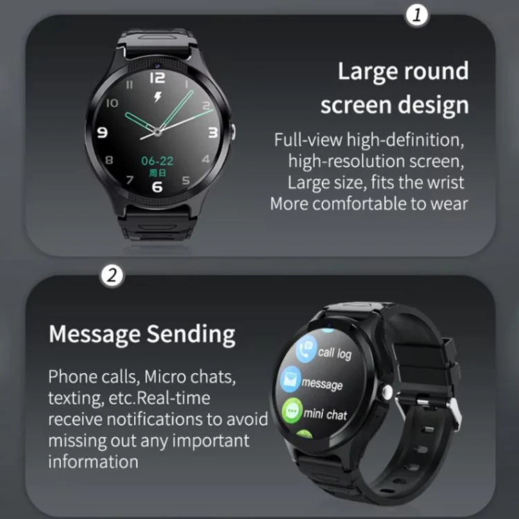 FA103 1.28-inch Screen 4G Network GPS Tracking Kids Smart Watch(Black) - Image 12