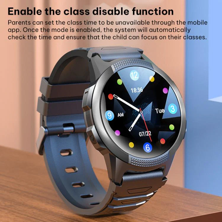 FA56 1.28-inch Screen 4G Network GPS Tracking Kids Smart Watch, Model:American Version(Blue) - Image 7