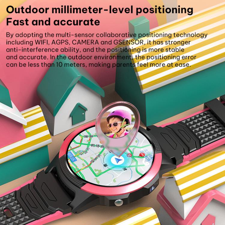 FA56 1.28-inch Screen 4G Network GPS Tracking Kids Smart Watch, Model:American Version(Blue) - Image 8