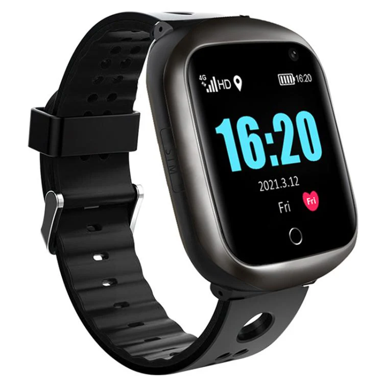FA66 1.3-inch Screen 4G Network GPS Tracking Student Smart Watch, Model:American Version(Black Grey)