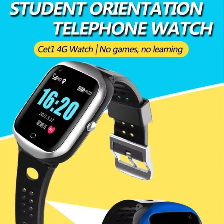 FA66 1.3-inch Screen 4G Network GPS Tracking Student Smart Watch, Model:American Version(Black Grey) - Image 3