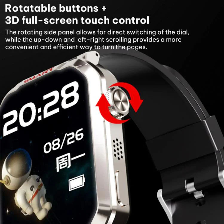 FA82S 1.83-inch 4G Network GPS Tracking Smart Watch Support Heart Rate / Blood Pressure Monitoring(Beige) - Image 8
