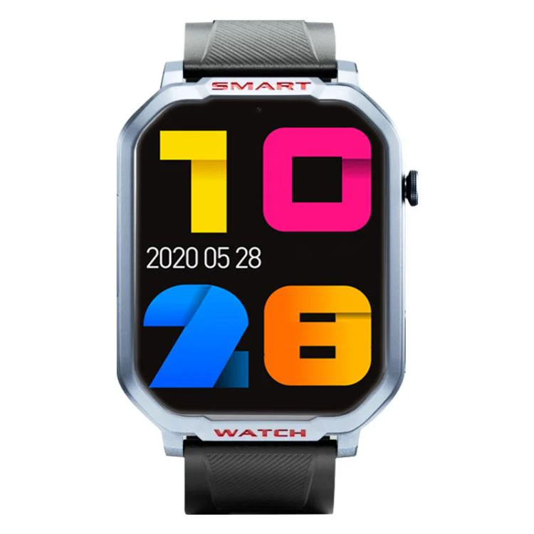 FA82S 1.83-inch 4G Network GPS Tracking Smart Watch Support Heart Rate / Blood Pressure Monitoring(Silver Black)