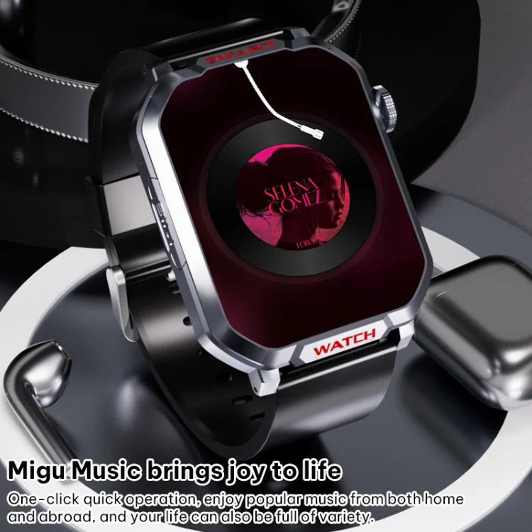 FA82S 1.83-inch 4G Network GPS Tracking Smart Watch Support Heart Rate / Blood Pressure Monitoring(Silver Black) - Image 9