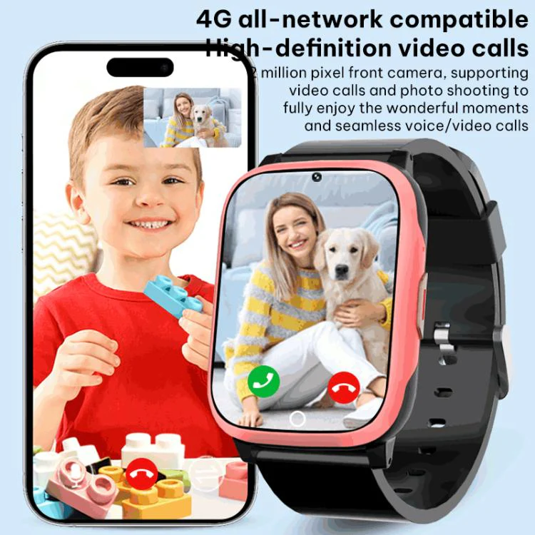FA83 1.69-inch Screen 4G Network GPS Tracking Kids Smart Watch, Model:American Version(Black) - Image 6