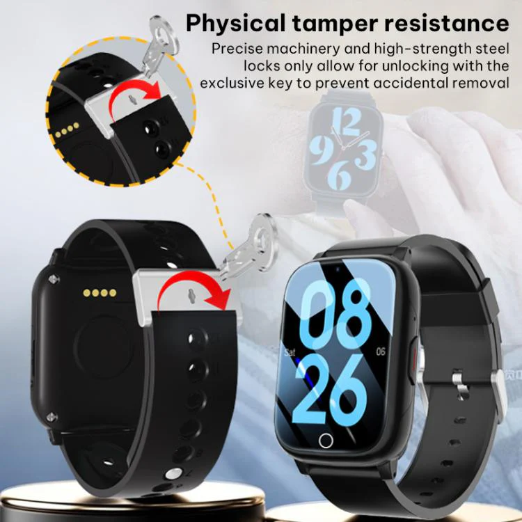 FA83S 1.69-inch 4G Network GPS Tracking Elderly Care Smart Watch Support Heart Rate / Blood Pressure Monitoring, Model:American Version(Black) - Image 3