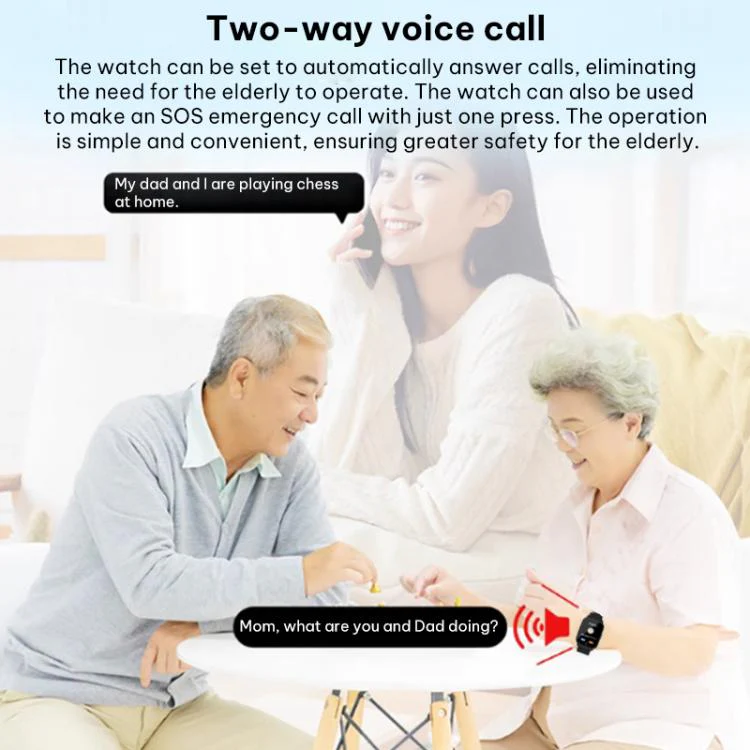 FA83S 1.69-inch 4G Network GPS Tracking Elderly Care Smart Watch Support Heart Rate / Blood Pressure Monitoring, Model:American Version(Black) - Image 8