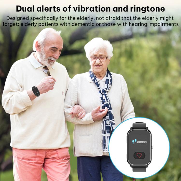 FA96S 1.0-inch Screen 4G Network GPS Tracking Elderly Care Smart Watch, Model:Eurasia-Africa Version(Black) - Image 7