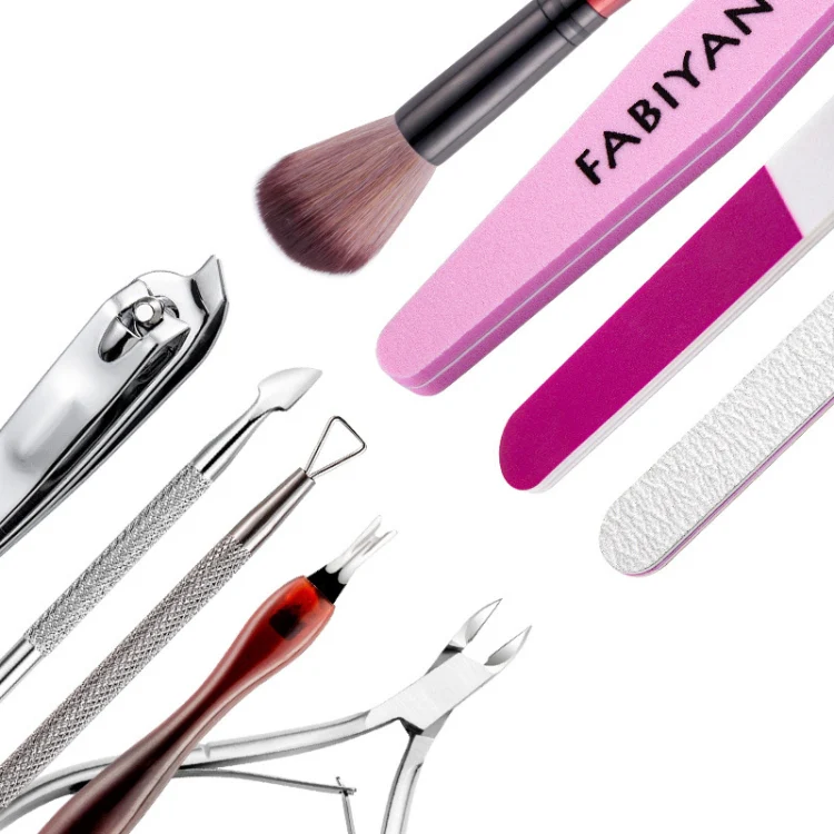 FABIYAN Nail Art Tool Set Manicure Disarm Tool Set, Specification: 9-piece Set - Image 3