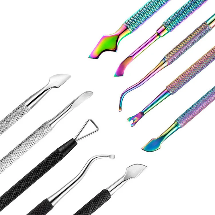 FABIYAN Stainless Steel Dead Skin Shear Steel Push Nail Art Tool Set, Specification: Set 5 - Image 5
