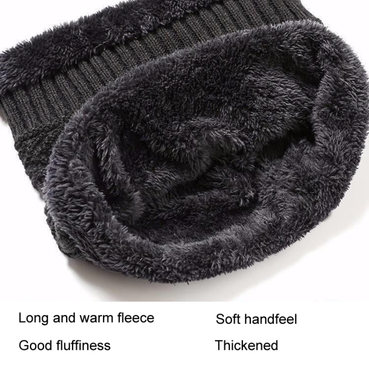Fall Winter Men Soft Knitted Woolen Hat Fleece Warm Anti-Cold Riding Scarf Hat Neck Protect Cap, Size: Average(Gray) - Image 4