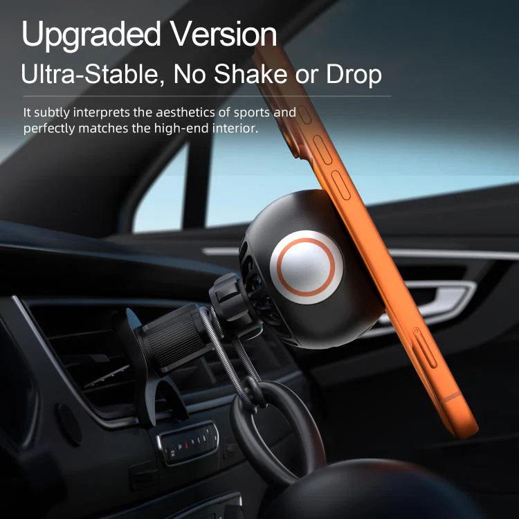 FC19 4 in 1 Multi-functional Car Air Outlet Magnetic Phone Holder Cooling Fan (Black) - Image 3