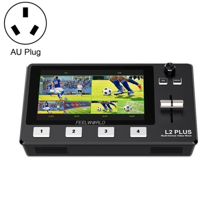 FEELWORLD L2 Plus Multi-camera Video Mixer Switcher with 5.5 inch Screen(AU Plug)