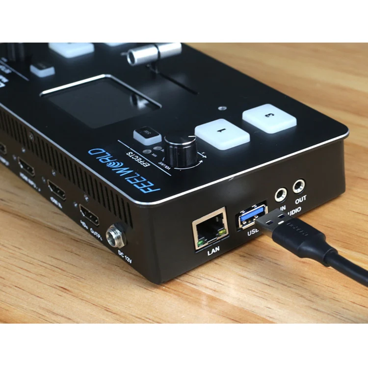 FEELWORLD LIVEPRO L1 Multi-camera Media Live Broadcast 4-Channel Live Production Switcher with 2.0 inch TFT Screen - Image 7