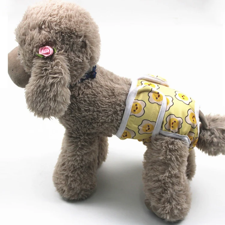 Female Dog Physiological Pants Dog Estrus Anti-Harassment Pants, Size: L(Sun Smiling Face)
