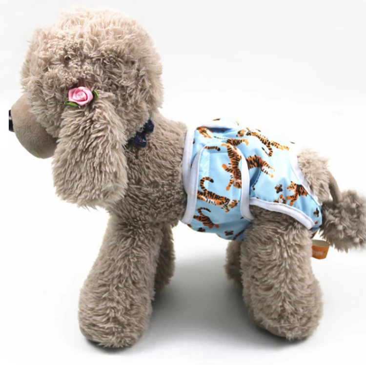 Female Dog Physiological Pants Dog Estrus Anti-Harassment Pants, Size: M(Small Tiger)