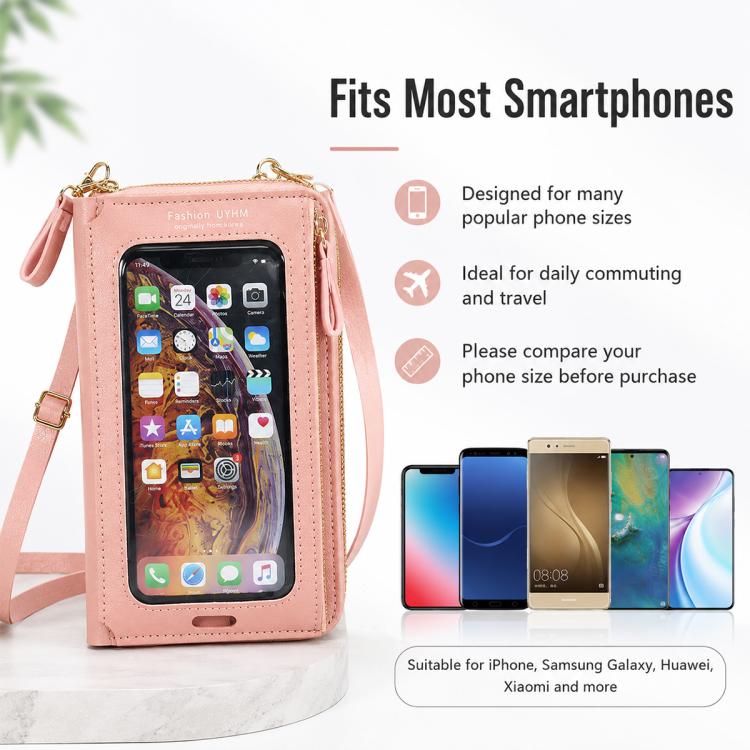 Female Touch Screen Phone Bag Multifunctional Crossbody Zipper Pouch(Yellow) - Image 10