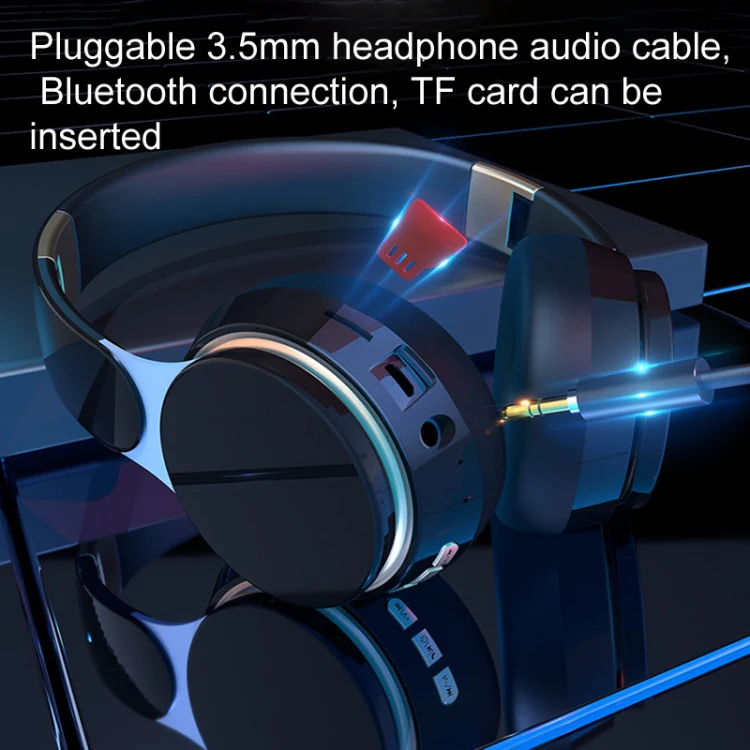 FG-07S Foldable Wireless Headset With Microphone Support AUX/TF Card(Black) - Image 4
