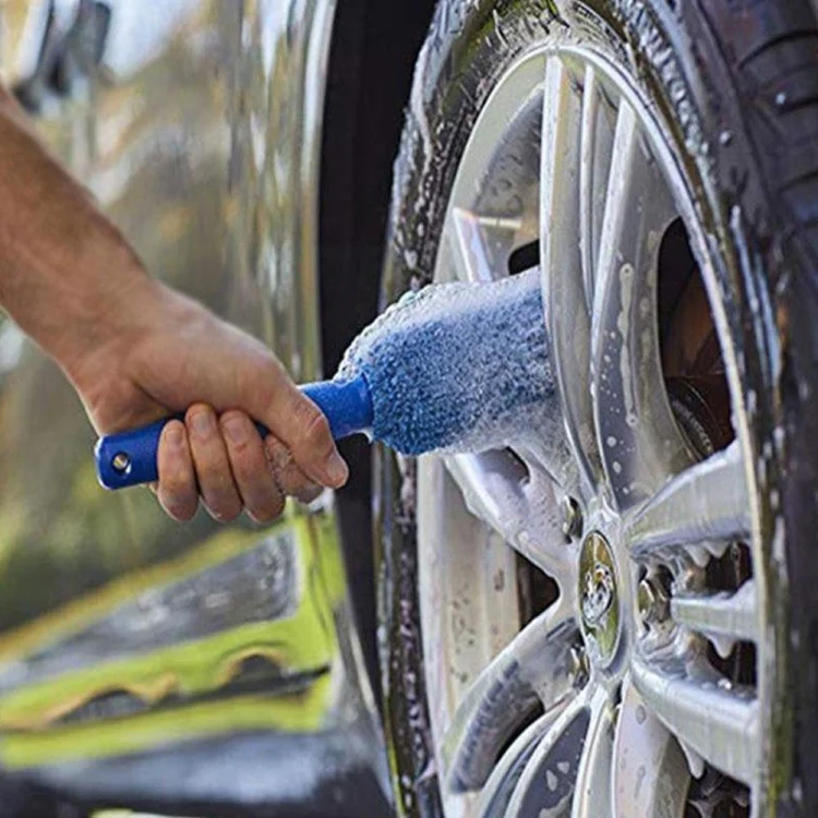 Fiber Long Shank Tire Brush(Blue) - Image 7