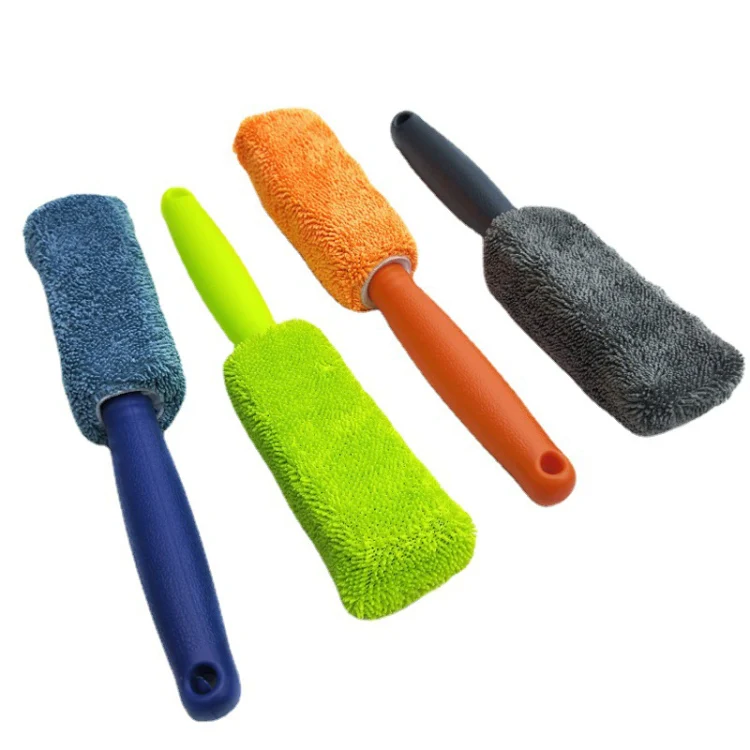 Fiber Long Shank Tire Brush(Orange) - Image 2