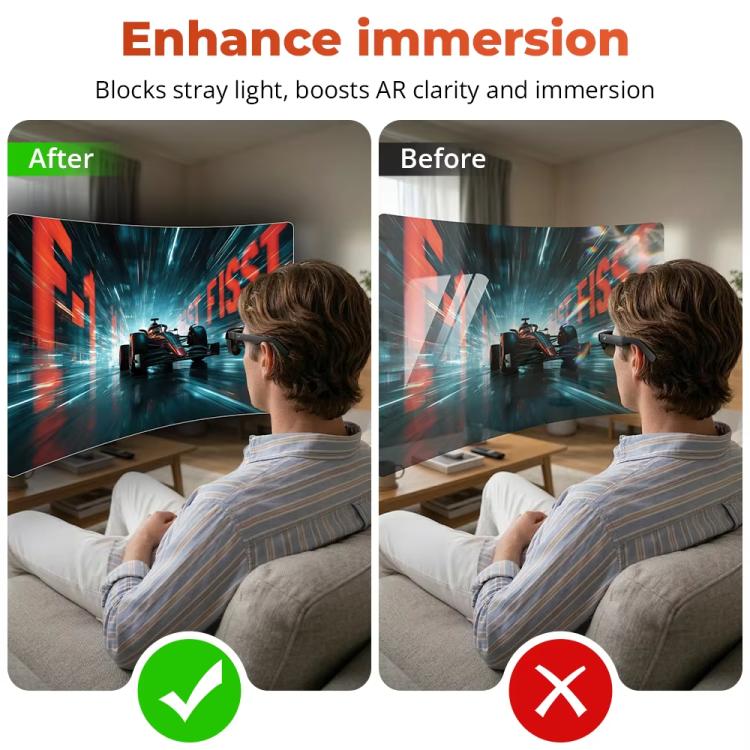 Flip-up Light Shield for RayNeo Air 3s/Air 3s Pro/Air 4/Air 4 Pro Ultra-Light AR Glasses Privacy Cover - Image 3