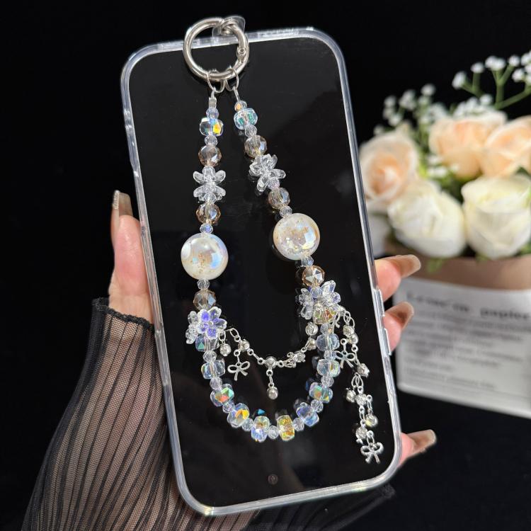 Floral Iridescent Bead Tassel Crystal Chain(Purple) - Image 5