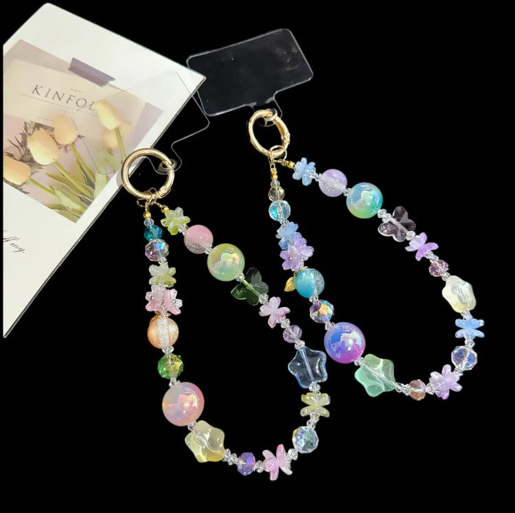 Floral Iridescent Crystal Chain(Pink) - Image 2