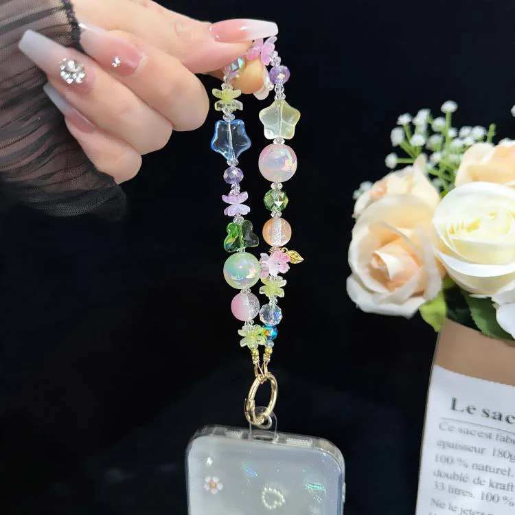 Floral Iridescent Crystal Chain(Pink) - Image 5