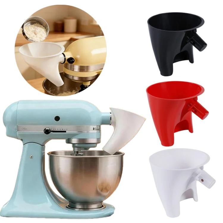 Flour Funnel For KitchenAid 5 Quart Stand Mixer Attachment(Red) - Image 2