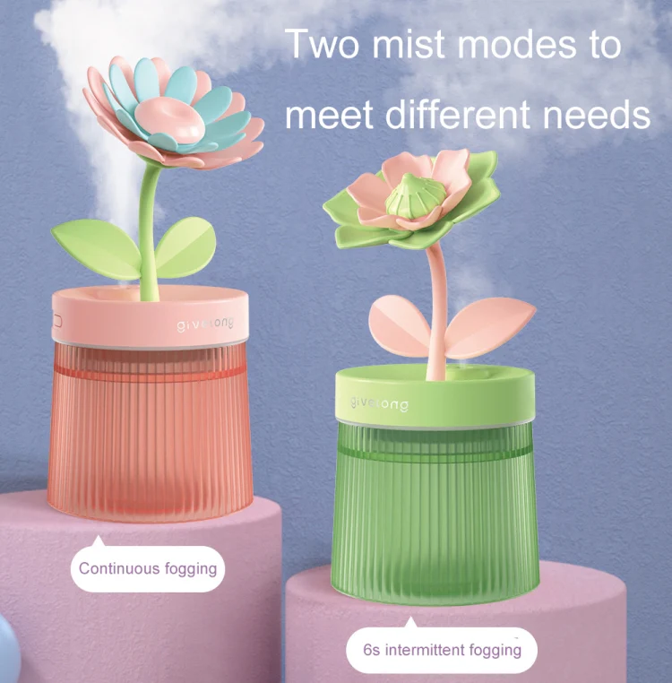 Flower Spray Hhydrating Colorful Atmosphere Light USB Aromatherapy Humidifier, Color: Sunflower Purple - Image 5