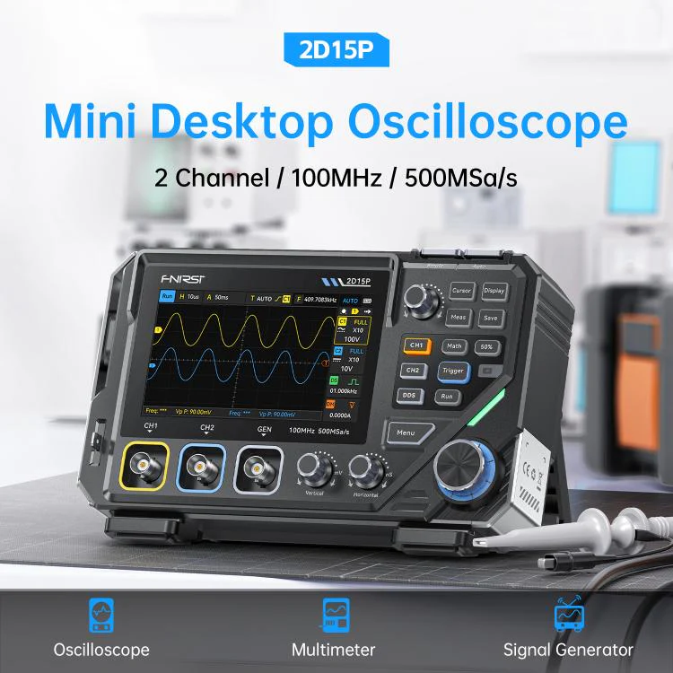 FNIRSI 3 In 1 Digit Digital Oscilloscope 4.5 Multimeter Signal Generator(English) - Image 2