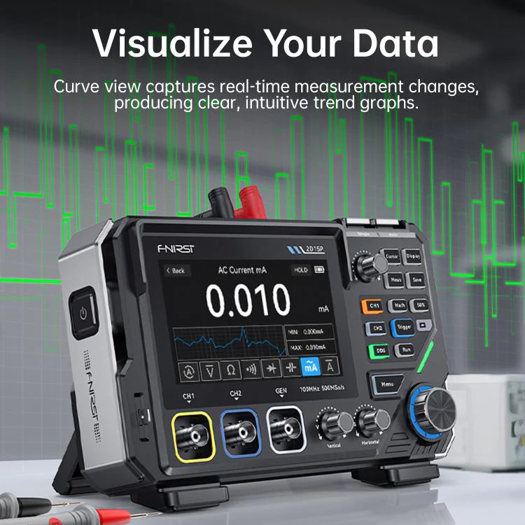 FNIRSI 3 In 1 Digit Digital Oscilloscope 4.5 Multimeter Signal Generator(English) - Image 9