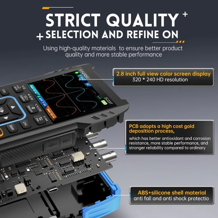 FNIRSI 3 In 1 Handheld Digital Oscilloscope Dual-Channel Multimeter, Specification: Standard - Image 3