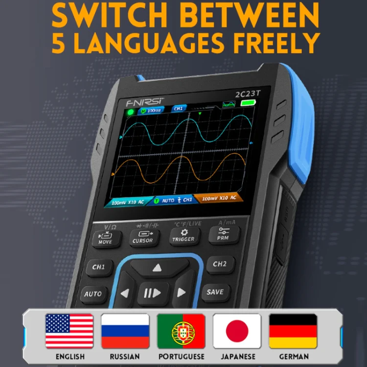FNIRSI 3 In 1 Handheld Digital Oscilloscope Dual-Channel Multimeter, Specification: Standard - Image 8