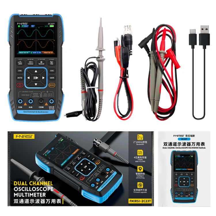FNIRSI 3 In 1 Handheld Digital Oscilloscope Dual-Channel Multimeter, Specification: Upgrade - Image 11