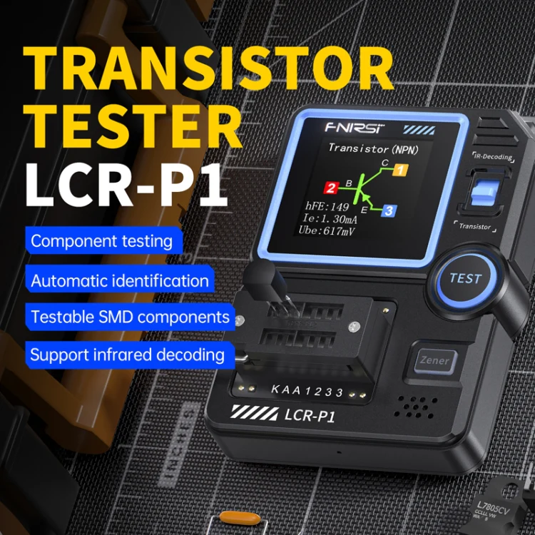 FNIRSI LCR-P1 Transistor Tester Multifunctional Electronic Component Inspection Tool(Black) - Image 3