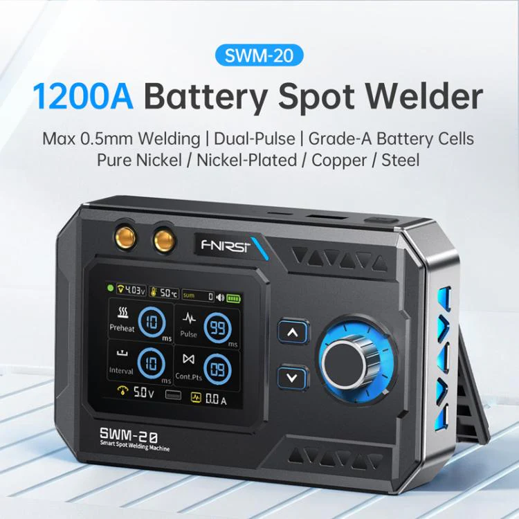 FNIRSI SWM-20 2.4 Inch Color Screen Handheld Dual Pulse Spot Welder With Welding Pen - Image 2