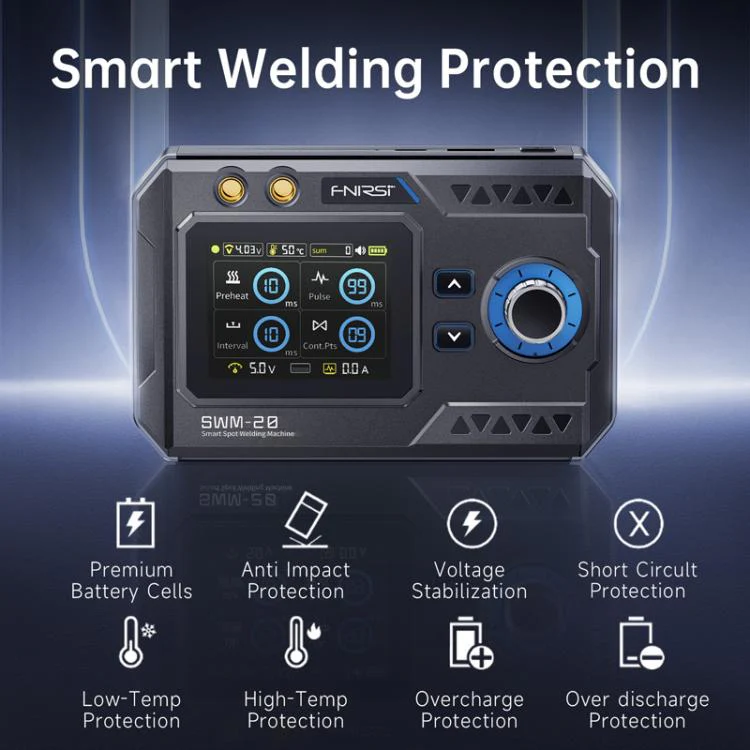 FNIRSI SWM-20 2.4 Inch Color Screen Handheld Dual Pulse Spot Welder With Welding Pen - Image 4