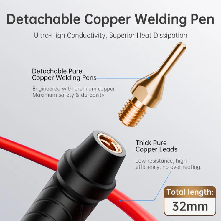FNIRSI SWM-20 2.4 Inch Color Screen Handheld Dual Pulse Spot Welder With Welding Pen - Image 9