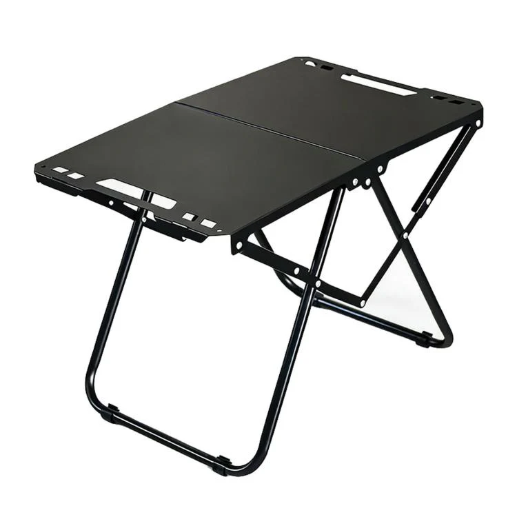 Folding Camping Table Carbon Steel Portable Outdoor Picnic Desk, Spec: Single Table
