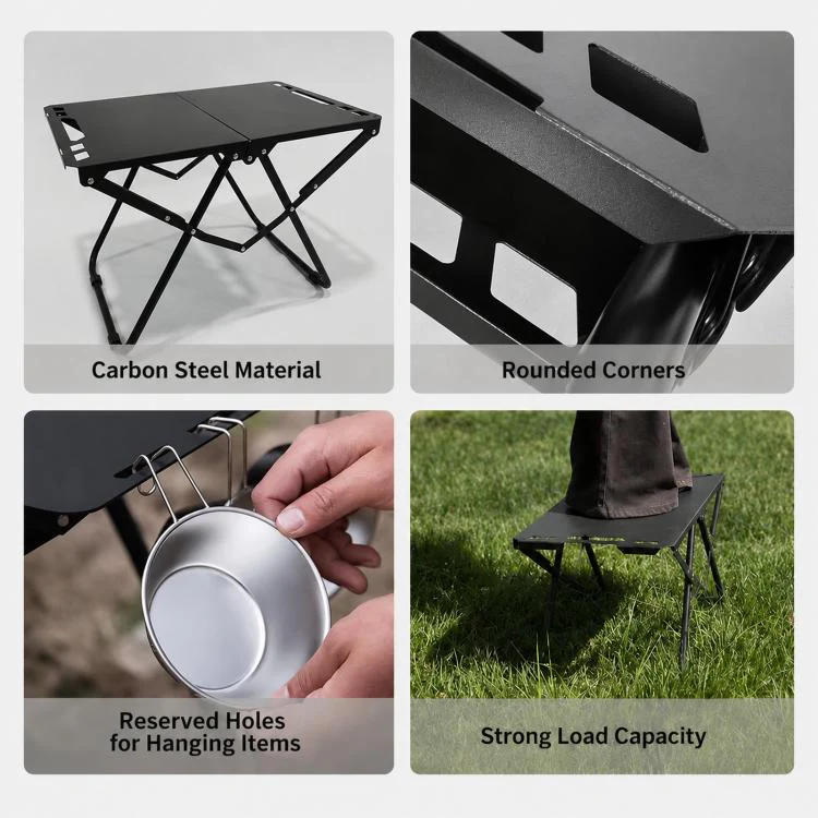 Folding Camping Table Carbon Steel Portable Outdoor Picnic Desk, Spec: Single Table - Image 6