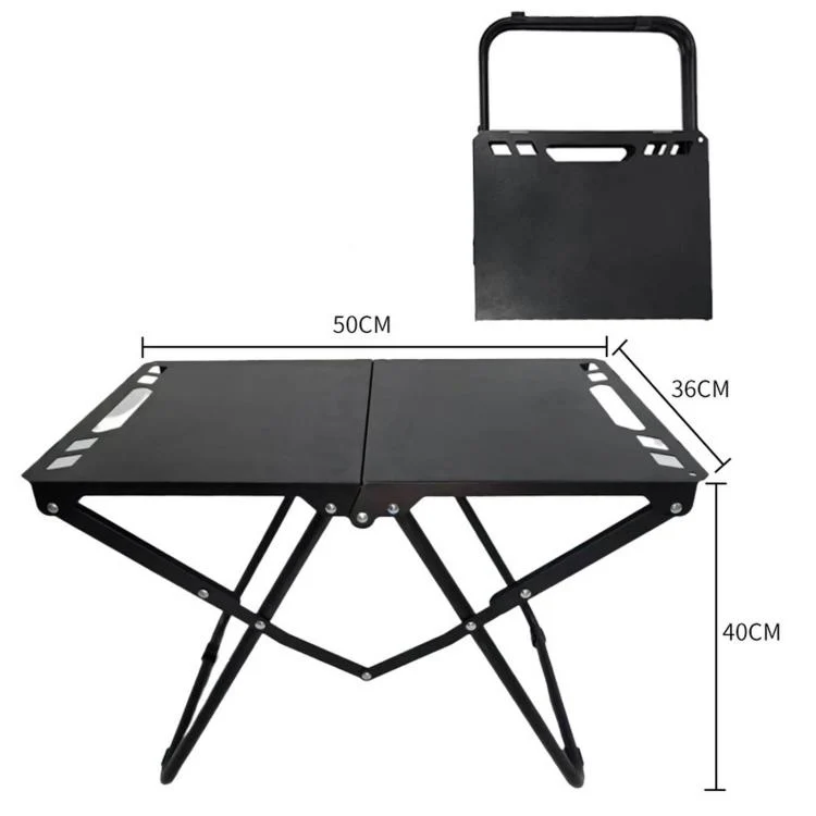 Folding Camping Table Carbon Steel Portable Outdoor Picnic Desk, Spec: Single Table - Image 7
