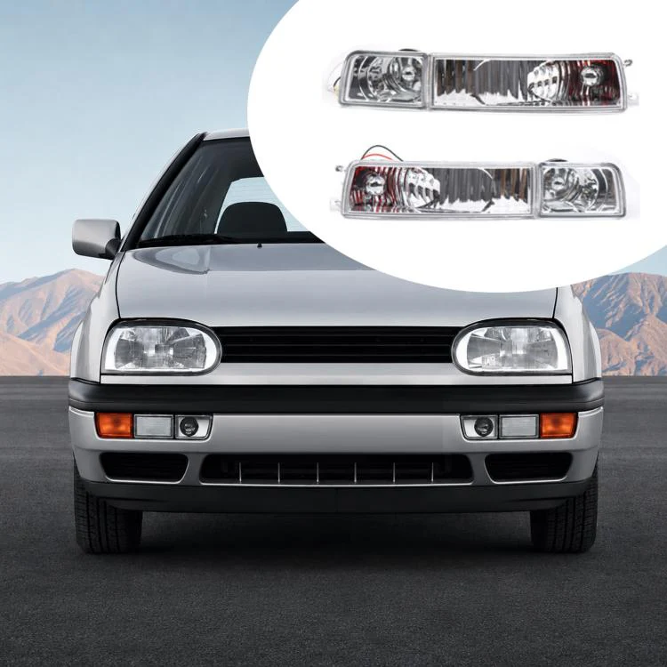 For 1992-1997 Volkswagen Golf / Jetta Front Bumper Crystal Fog Light Kit 1HM941777 / 1HM941778(White)