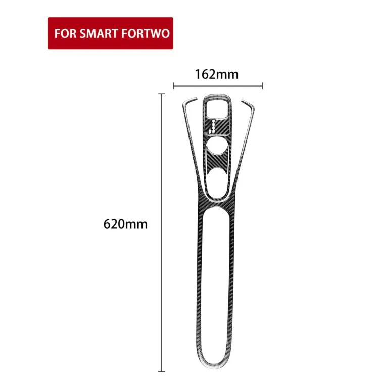 For 2011-2015 Benz Smart Fortwo 4pcs /Set Gearshift + Armrest Sticker Set Type B(Red) - Image 3