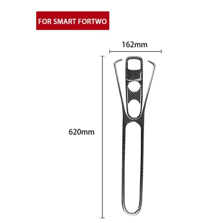 For 2011-2015 Benz Smart Fortwo 4pcs /Set Gearshift + Armrest Sticker Set Type C(Red) - Image 2