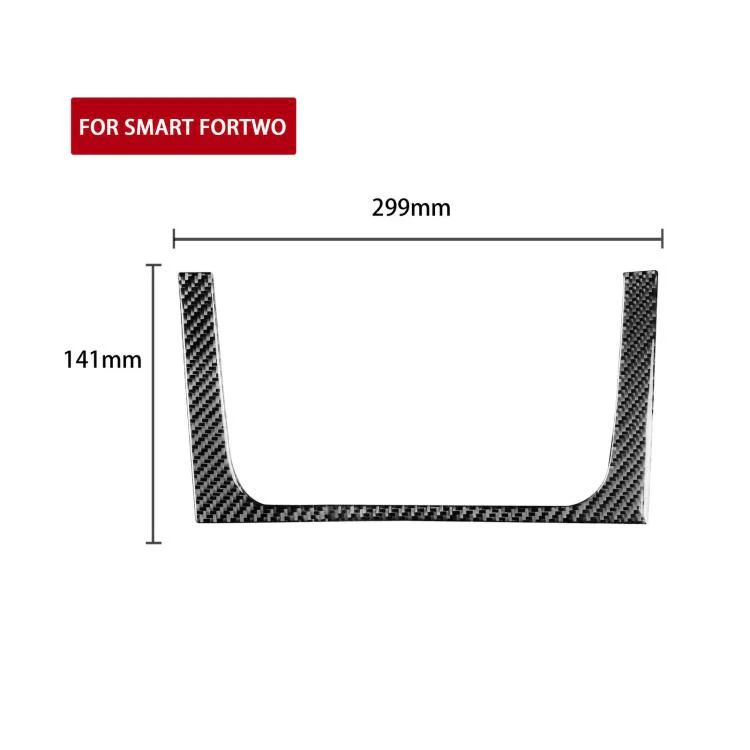 For 2011-2015 Benz Smart Fortwo CD Panel Cover Sticker(Black) - Image 3