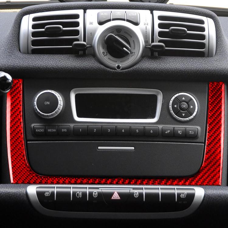 For 2011-2015 Benz Smart Fortwo CD Panel Cover Sticker(Black) - Image 6